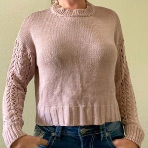 Crochet sleeve sweater